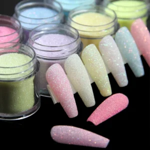 3.5g Iridescent Sugar Nail Glitter Colorful Candy Coat Powder Pigment For Manicure Sugar Effect