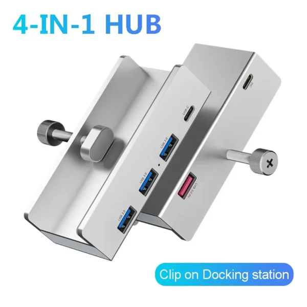 4 Port USB 3.0 HUB with Power Supply USB3.0 Splitter Adapter Clip-type Multi Splitter 5G High Speed