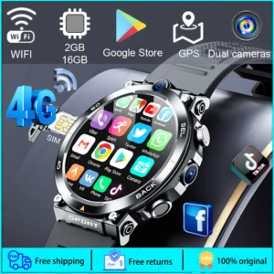 4G LTE Network Android OS Smartwatch 1.39" GPS 2 Cameras WIFI NFC Access Control Google Play APP