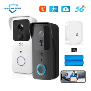 5G 2.4G WiFi Video Doorbell 1080P Tuya Smart Outdoor Wireless Intercom Waterproof Wireless Camera