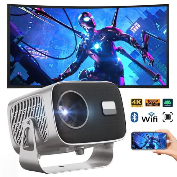 A10 Smart Projector Android 11.0 MINI Portable projector 4k 5G WIFI Home Cinema 1080P for SAMSUNG