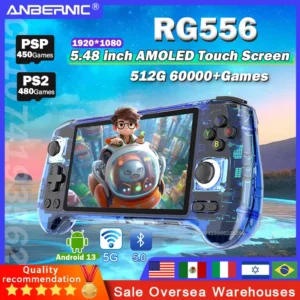 ANBERNIC RG556 Handheld Game Console Android 13 Unisoc T820 5.48-inch AMOLED Screen 5G WIFI