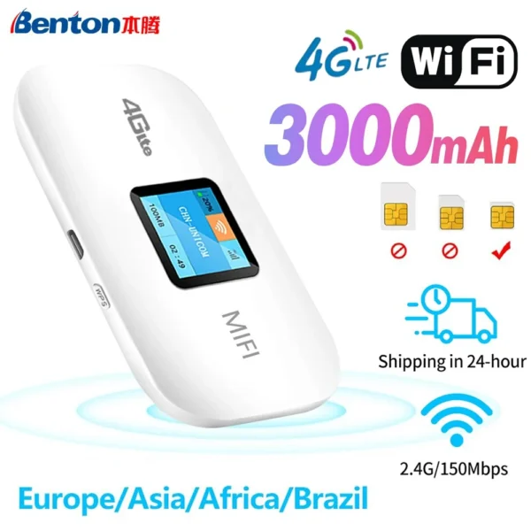 Benton Wifi Router 4G Lte Wireless Portable Unlock Modem Mini Outdoor Hotspot 150mbps Pocket Mifi