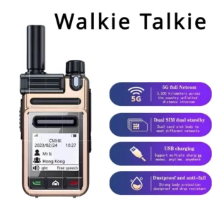 CT9 Global-Intercom 5G PoC Internet Two-Way Radio MINI Sim Card Walkie Talkie Long Range 5000km Pair