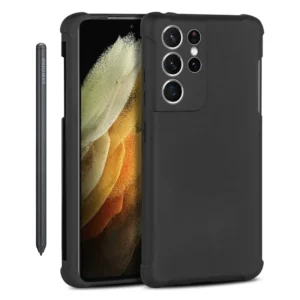 Capa de Negócios Preto Para Samsung S21 Ultra 5G Telefone Matte TPU Anti Drop Built-in S-Pen