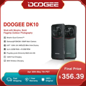 DOOGEE DK 10 Morpho Quad Camera™ Dimensity 8020 5G 6.67" 120Hz 2.5K AMOLED Display 120W Fast Charge