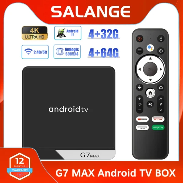 G7 Max S905X4 Smart TV Box Android 11 4GB 64GB 32GB 4K HD 5G Wifi Receiver Media Player TV Box Media