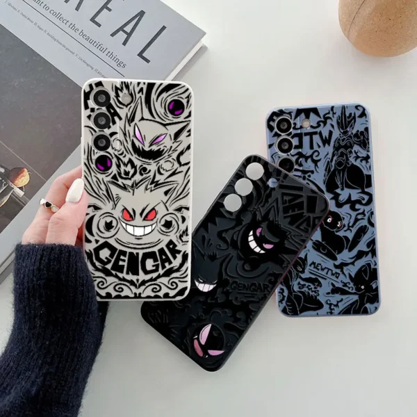 Gengar Mewtwo Pokemon Phone Case For Samsung Galaxy S24 Ultra S23 5G S22 Plus S21 S20 FE S10