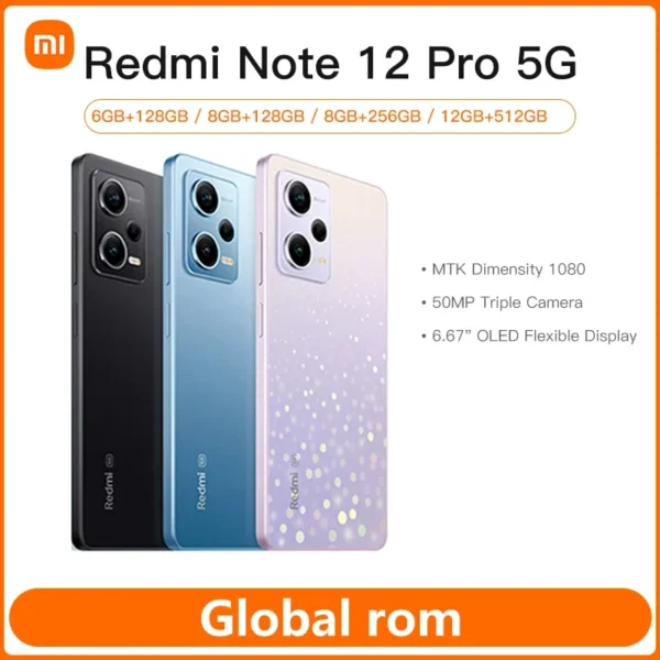 Global ROM Xiaomi Redmi Note 12 Pro 5G 128GB / 256GB Dimensity 1080 Octa Core 6.67" OLED Display