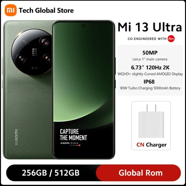 Global Rom Xiaomi Mi 13 Ultra 5G Smartphone 50MP Leica Camera 6.73" 2K 120Hz AMOLED Display IP68