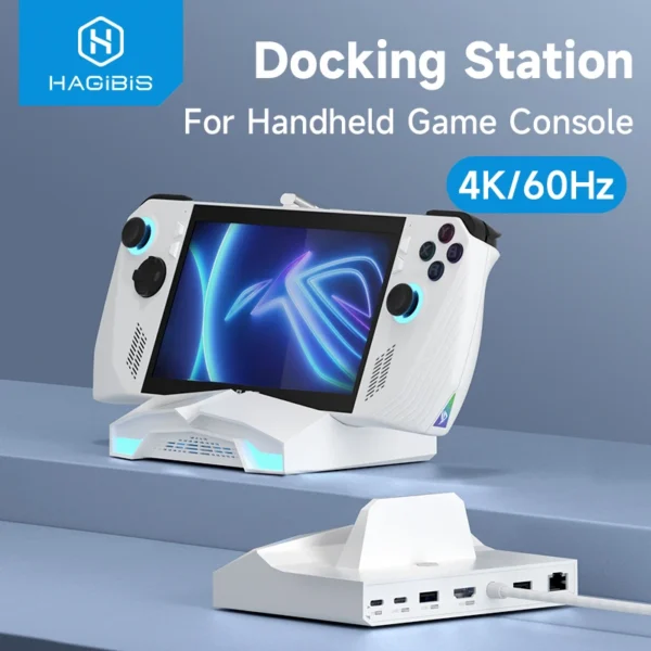 Hagibis ROG Ally/Steam Deck/Switch/OLED Dock 6 in 1 Universal Docking Station With 4K HDMI 2.5G RJ45