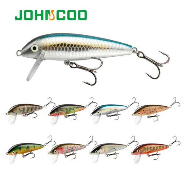 JOHNCOO Sinking Minnow Fishing Lure 7cm 7.5g Artificial Trout Lure Stream Lake Jerkbait Rockfishing