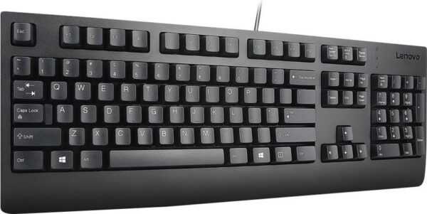 Lenovo Preferred Pro II - Tastatur - USB - QWERTY - Dänisch - Schwarz - für 100e Chromebook (2nd Gen) MTK.2, IdeaPad 3 15IML05, ThinkStation P330 Gen 2