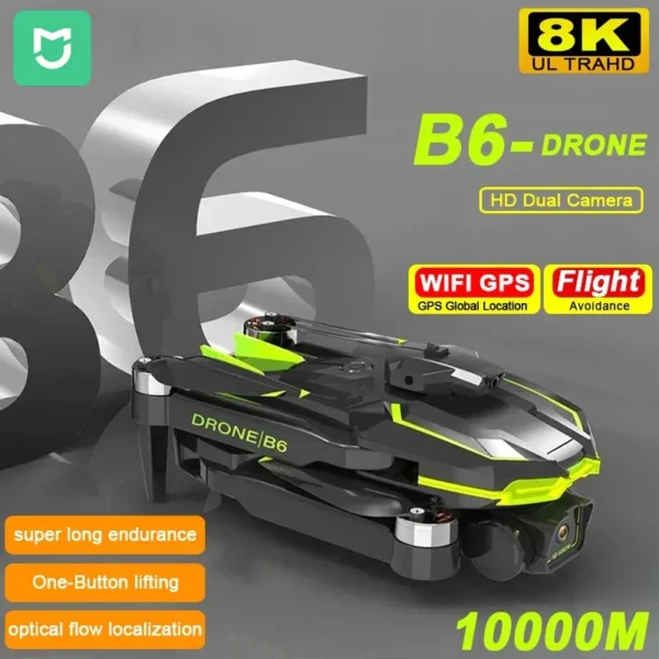 MIJIA-B6 Race Drone Toy 5G 8K dupla fotografia aérea profissional HD câmera dupla WiFi FPV