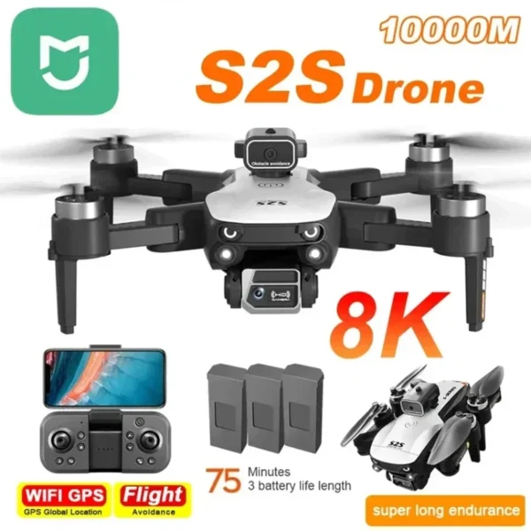 MIJIA S2S Drone 8K 5G GPS HD Aerial Photography Dual-Camera Omnidirectional Obstacle Brushless