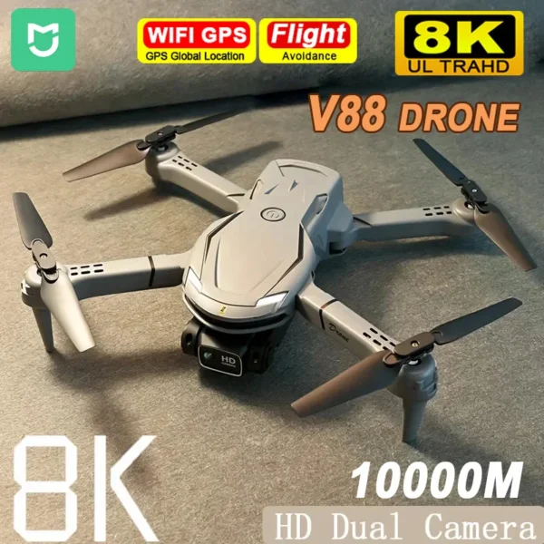 Mijia v88 mini drone 8k hd dual kamera 5g gps profession elle hd luftaufnahme fernbedienung flugzeug