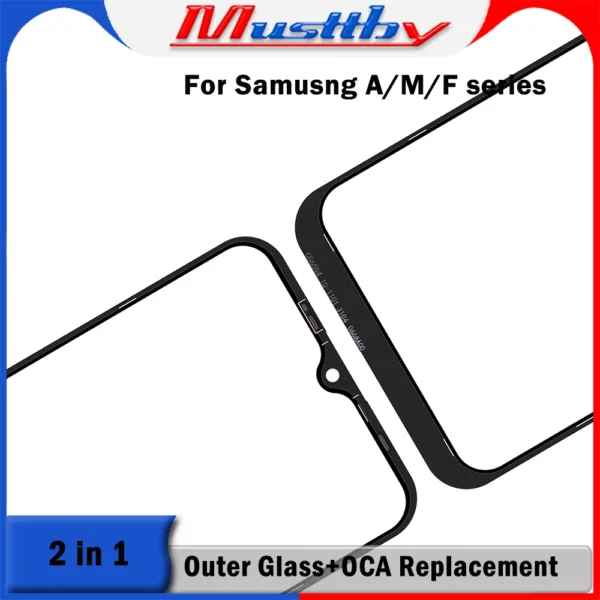 Musttby 5pc vordere äußere Glas linse Oca Klebe folie für Samsung Galaxy A22 4g 5g A30s A40 A52 A60