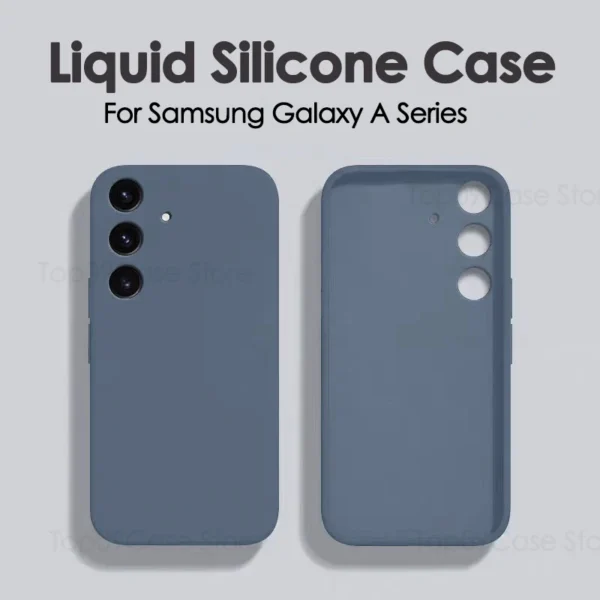 New Color Liquid Silicone Phone Case For Samsung Galaxy A55 5G Screen Protective Cover Funda For