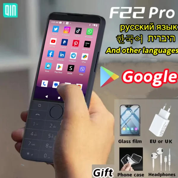 New Qin F22 Pro Smart Touch ScreenPhone Wifi 5G+3.5 Inch 4GB 64GB Add Google Store Android QinGlobal