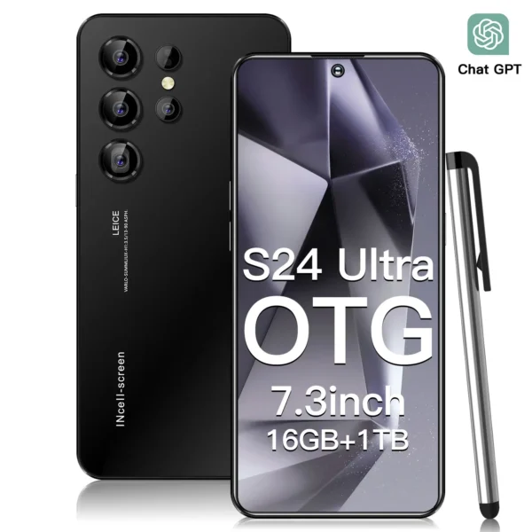 New S24 Ultra Smart phone 5G Original Android 7.3 Inch Full Screen Face ID 16GB+1TB MObile Phones