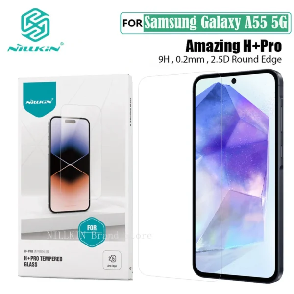 Nillkin-Película protetora de tela para samsung galaxy a55 5g vidro temperado amazing h + pro