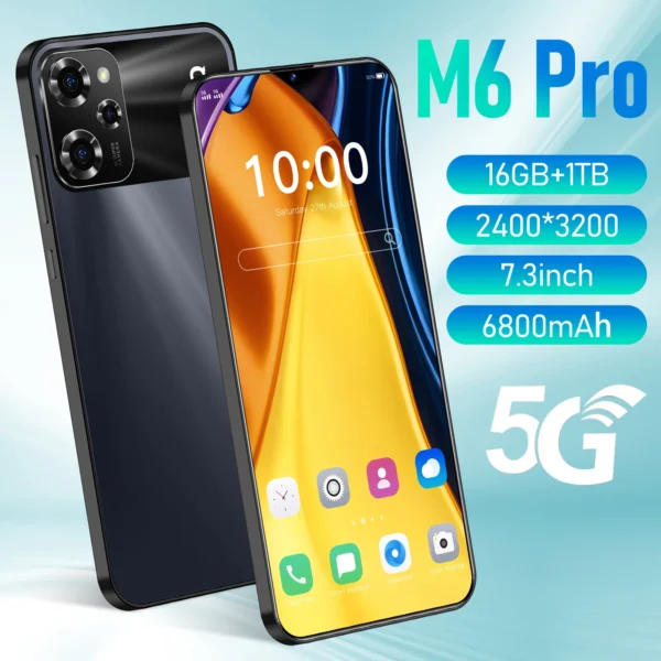 Original M6 Pro Smartphone Global Version Dimensity 9300 16G+1TB 6800mAh 50+108MP 4G/5G Cellphone