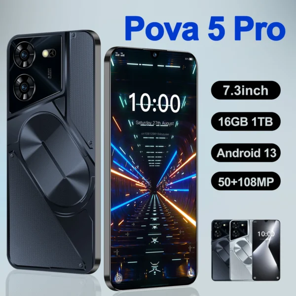 Original Pova 5 Pro Smartphone Global Version Dimensity 9300 16G+1TB 6800mAh 50+108MP 4G/5G