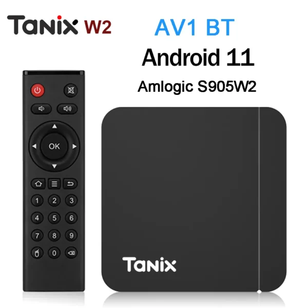 Original Tanix W2 Android 11 TV Box Amlogic S905W2 2G/16G AV1 BT TVBOX 2.4G&5G Dual Wifi 4K HD Set