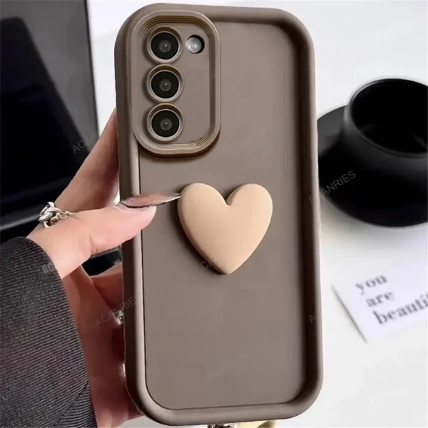 S 22 23 21 20 Cute 3d Love Heart Silicone Case For Samsung Galaxy S22 S21 S20 S23 Fe Ultra Plus 5g