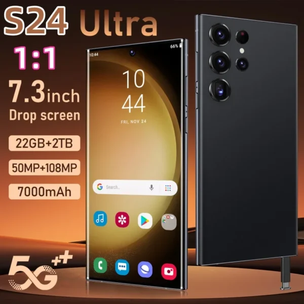 S24 Ultra Mobile Phones 7.3 HD Screen SmartPhone Original 22GB+2TB 4G 5G Dual Sim Celulares Android