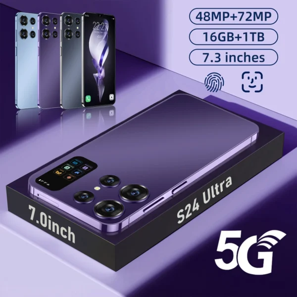 S26 Ultra New Smartphone 5G 7.0 inch 16G + 1T Dual SIM Phone Android13 48MP + 72MP 7000mAh Global