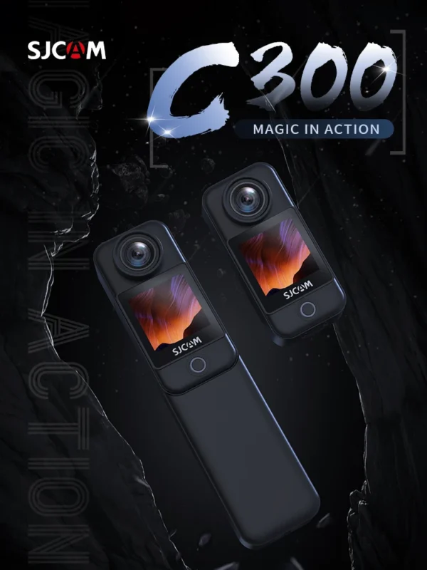 SJCAM C300 Pocket Action Camera 4K FHD With Long Battery Life Video 30M Waterproof 5G WiFi Camera