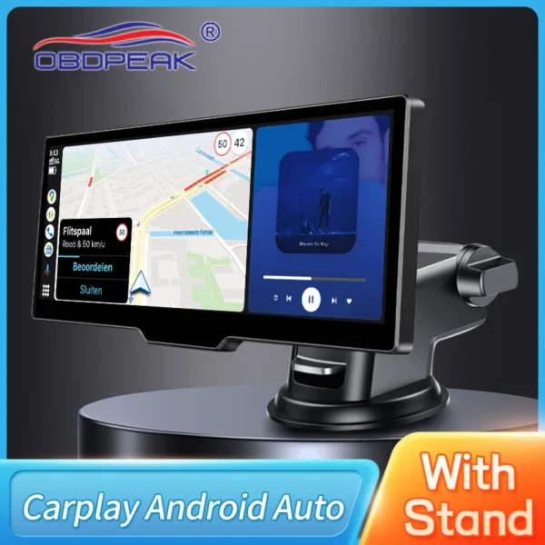 T20 Dashcam Carplay Android Auto GPS Navigation 5G WiFi Dashboard Aux Output Mirror Link 2.5K Rear