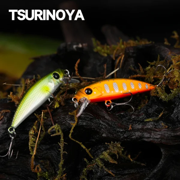 TSURINOYA 46S Sinking Minnow Fishing Lure Intruder 46mm 5g Artificial Trout Ajing Stream Lake