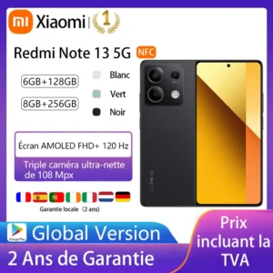 Xiaomi Redmi Note 13 5G Smart Phones NFC MediaTek Dimensity 6080 6.67" AMOLED Screen 120HZ 33W