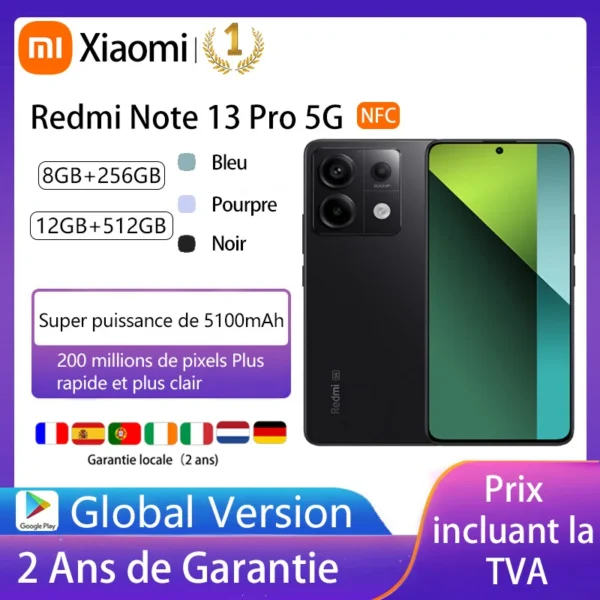 Xiaomi Redmi Note 13 Pro 5G smart phones NFC 6.67 "K AMOLED display 120Hz Camera 200MP 67W